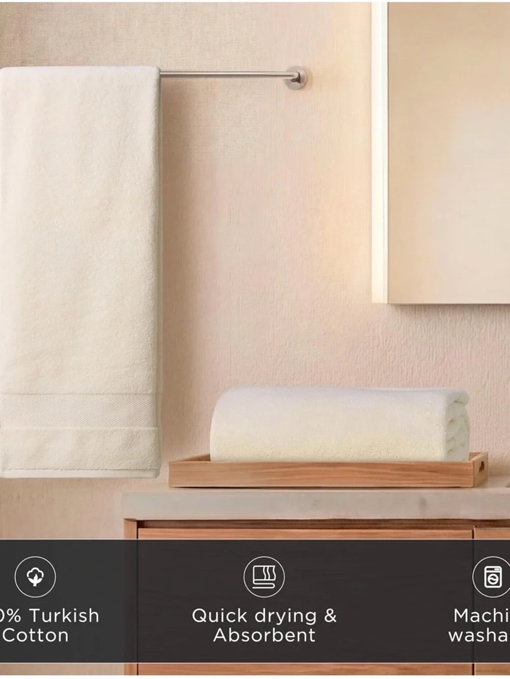 NIP - French Connection set of two 100% Turkish Cotton Bath Sheet 33”x63”